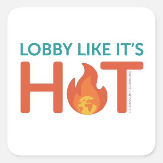 Lobby Comme il fait chaud - autocollant carré (Devant)