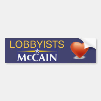 Lobbyisten Heart McCain Bumpersticker