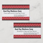 L'obéissance de chien classe des cartes de visite (Devant / Derrière)