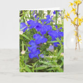 Lobelia Personalized 65th Wedding Jubileum Kaart (Gele Bloem)