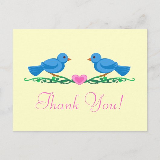 Lobirds Thankyou Note Cartes postales (Devant)
