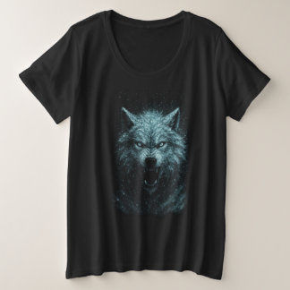 Lobo de nieve grote maat t-shirt