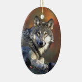 Lobo Gris Keramisch Ornament (Rechts)
