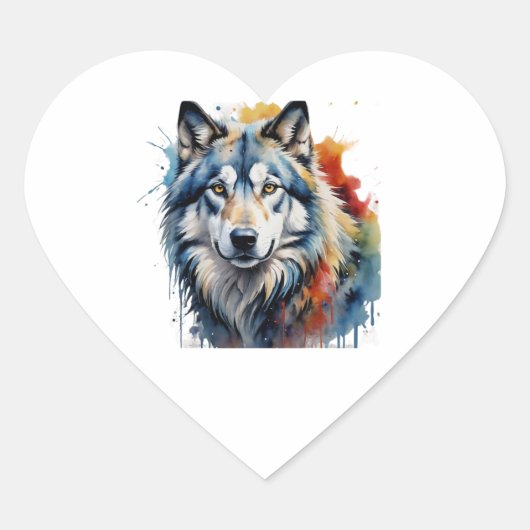 lobo hart sticker (Voorkant)