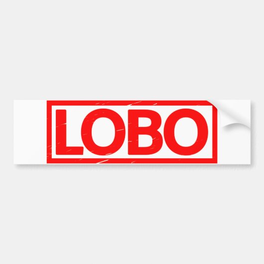 Lobo Stamp Bumpersticker (Voorkant)