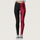 LOBOS Bold Cherry Red Black Modern New Mexico Leggings (Voorkant)