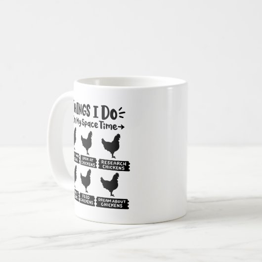 L'obsession du poulet drôle Mug (Devant gauche)