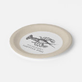 Lobster | Aangepaste zeeboil Papieren Bordje (Gekanteld)