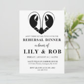 Lobster amour répétition nautique invitations dîne (Debout devant)