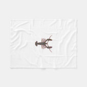 Lobster Argyle Silhouette Fleece Deken (Voorkant (Horizontaal))