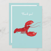 Lobster bedankt je briefkaart (Voorkant / Achterkant)