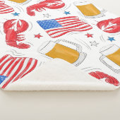 Lobster Beer Flag Star Sherpa Deken (3/4)