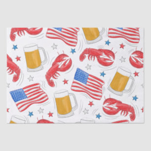 Lobster Beer Flag Star Tissuepapier