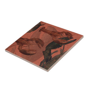 Lobster bij printstapel tegeltje