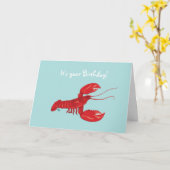 Lobster Birthday Card Kaart (Gele Bloem)