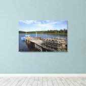 Lobster Boat, Mushaboom, Nova Scotia, Canada Canvas Afdruk (Insitu (Houten vloer))