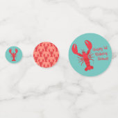 Lobster Boil Birthday Party Cute Kinder Confetti (Achterkanten)