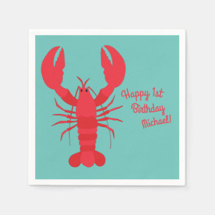 Lobster Boil Birthday Party Cute Kinder Servet