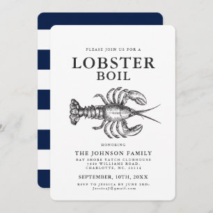 Lobster Boil  Style Crab-uitnodigingen Kaart