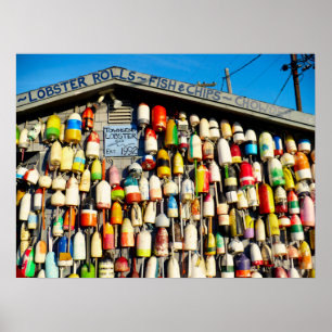  Lobster Buoys Poster