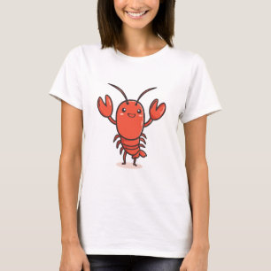 Lobster Cartoon Graphic T-shirt – Aangepaste T - s