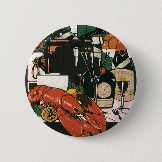 Lobster Champagne Fancy partij Ronde Button 5,7 Cm (Voorkant)