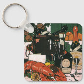  Lobster Champagne Fancy partij Sleutelhanger (Voorkant)