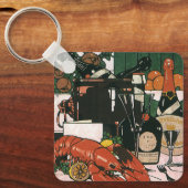  Lobster Champagne Fancy partij Sleutelhanger (Voorkant)