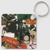  Lobster Champagne Fancy partij Sleutelhanger (Achterkant)