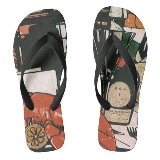  Lobster Champagne Fancy partij Teenslippers (Voetbed)