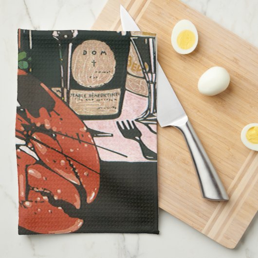  Lobster Champagne Fancy partij Theedoek (Quarter Fold)