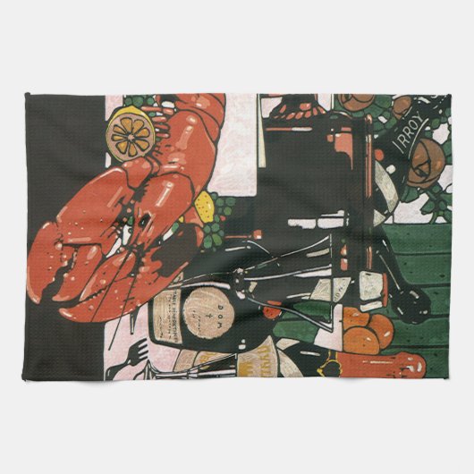  Lobster Champagne Fancy partij Theedoek (Horizontaal)