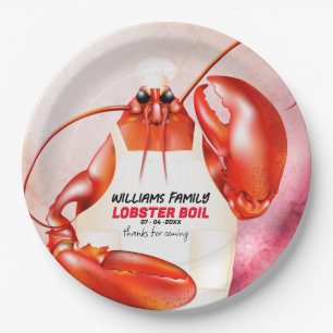 Lobster Chef Seafood Event Paper Borden Papieren Bordje