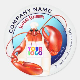 Lobster Chef Seafood Spice kruiden Ronde Sticker
