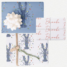 Lobster Christmas Inpakpapier Vel