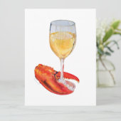 Lobster Claw et carte à plat en verre de vin (Debout devant)