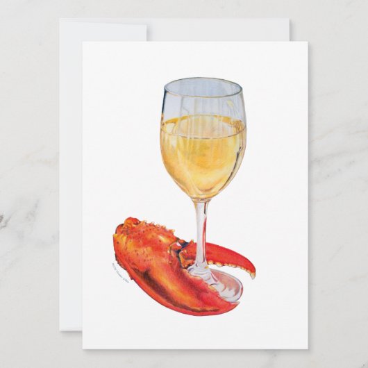 Lobster Claw et carte à plat en verre de vin (Devant)