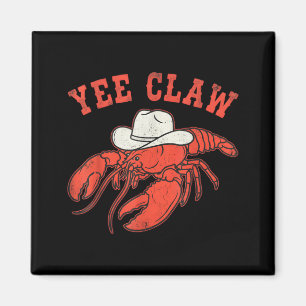 Lobster Cowboy Trendy Yee Klauw Grappige Kreeft Magneet