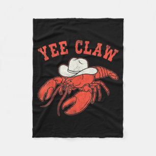 Lobster Cowboy Trendy Yee Klauw Grappige Lobster Fleece Deken