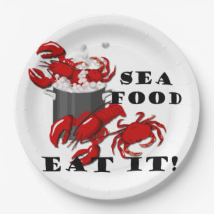 Lobster Crab Seafood Papieren Bordje