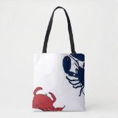 Lobster Crabe Grand Design Rouge Blanc Bleu Sac (Devant)