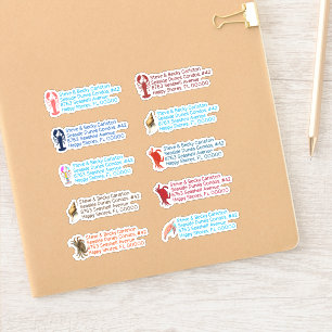 Lobster Crabs Zee Life Return Address Stickers