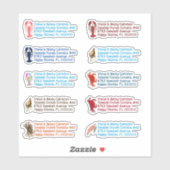 Lobster Crabs Zee Life Return Address Stickers (Vel)