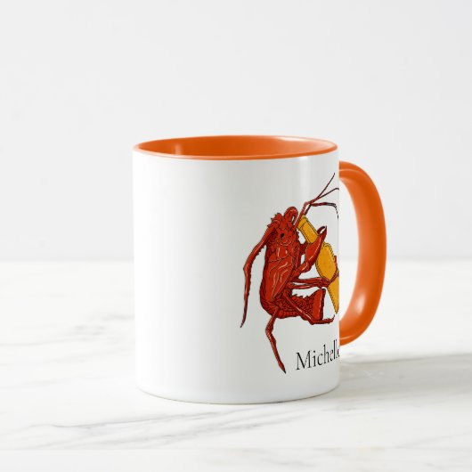 Lobster Craft Beer - Aangepaste koffie Mok (Voorkant rechts)