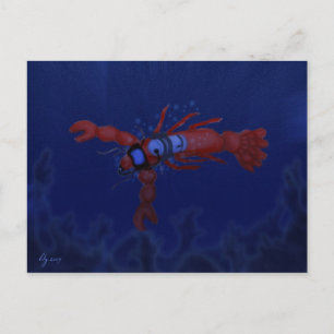 Lobster Diving Briefkaart