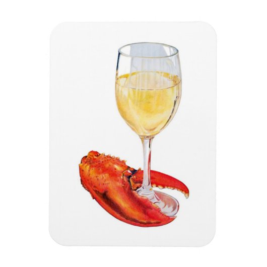 Lobster en wijn magneet (Verticaal)