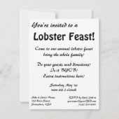 Lobster Fest Champagne Kaart (Achterkant)