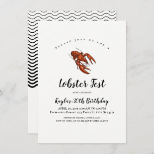 Lobster Fest Invitations Kaart