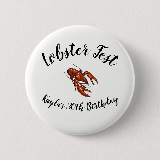 Lobster Fest Ronde Button 5,7 Cm (Voorkant)