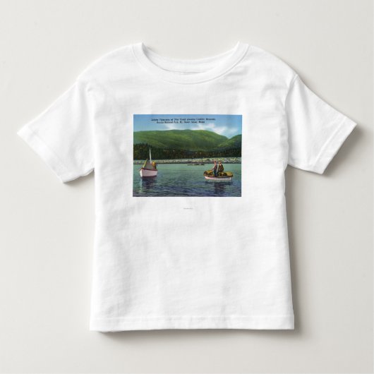 Lobster Fishermen on Otter Creek Hard at Work Kinder Shirts (Voorkant)